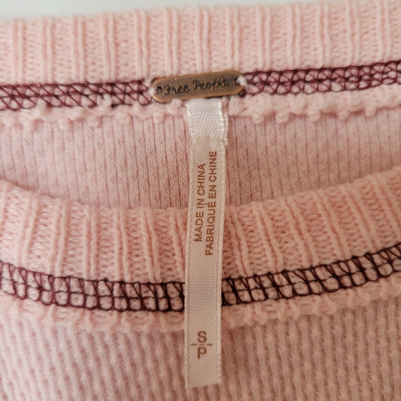 Free People Pink Reversible Thermal Top - Picture 6 of 13